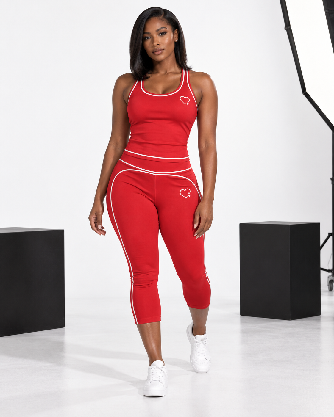 The Heartline Set -Cherry Red