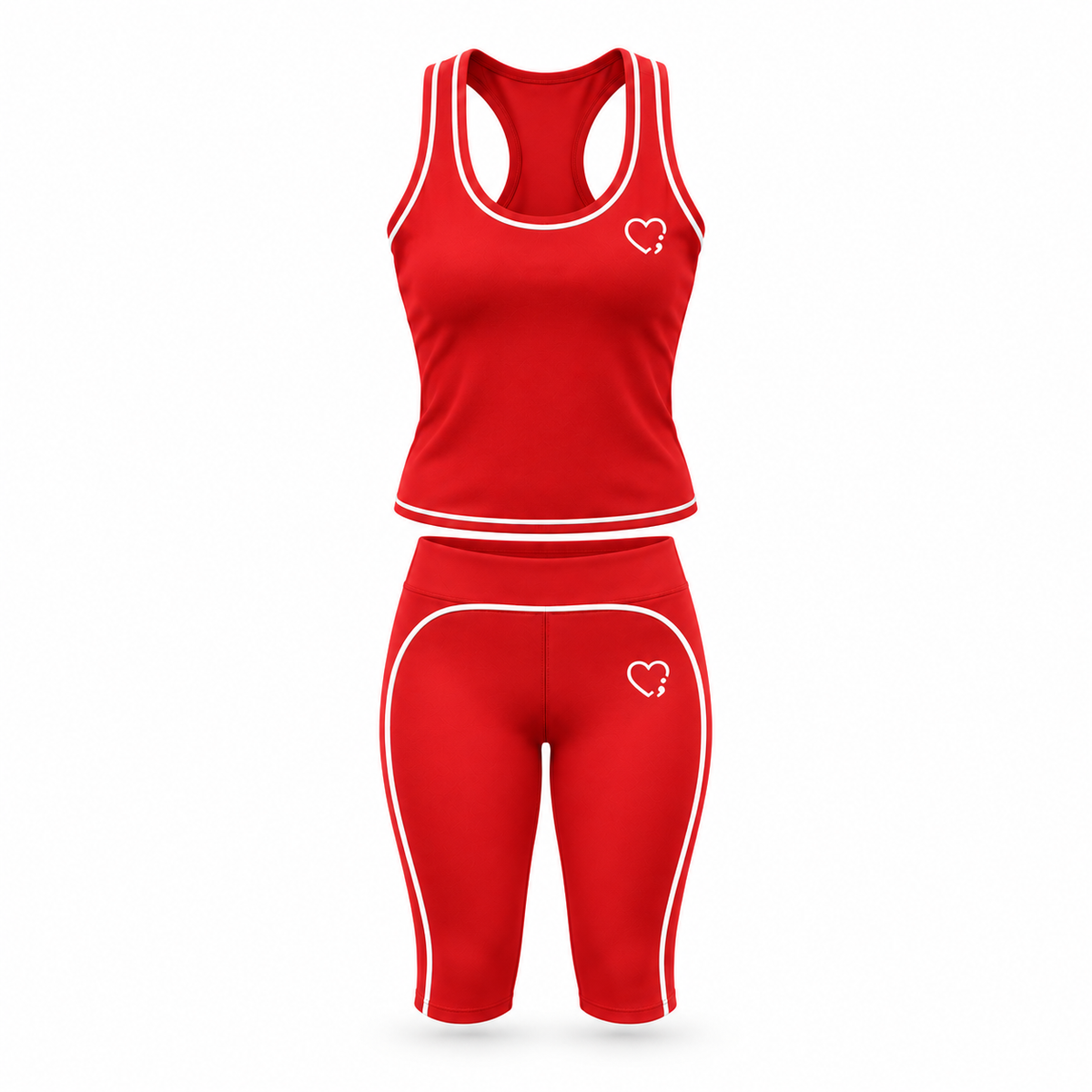The Heartline Set -Cherry Red